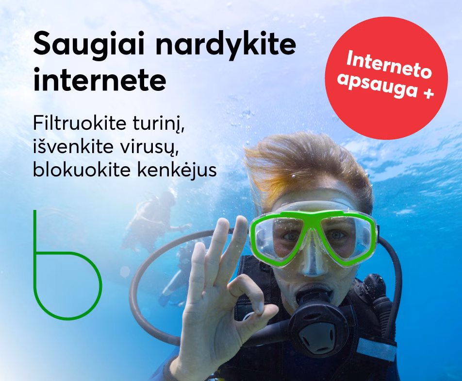 Saugiai nardykite internete pasitelkę BITĖS interneto apsaugos paslaugą