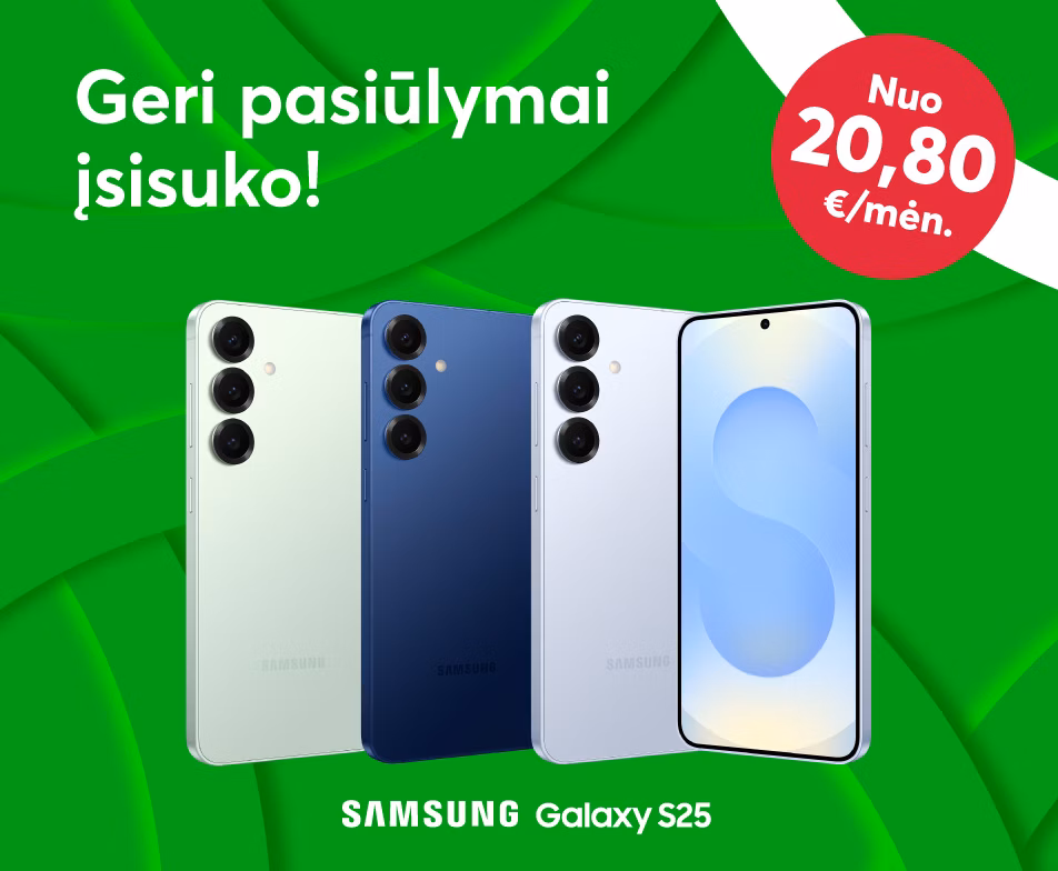 Geri pasiūlymai įsisuko! Samsung Galaxy S25